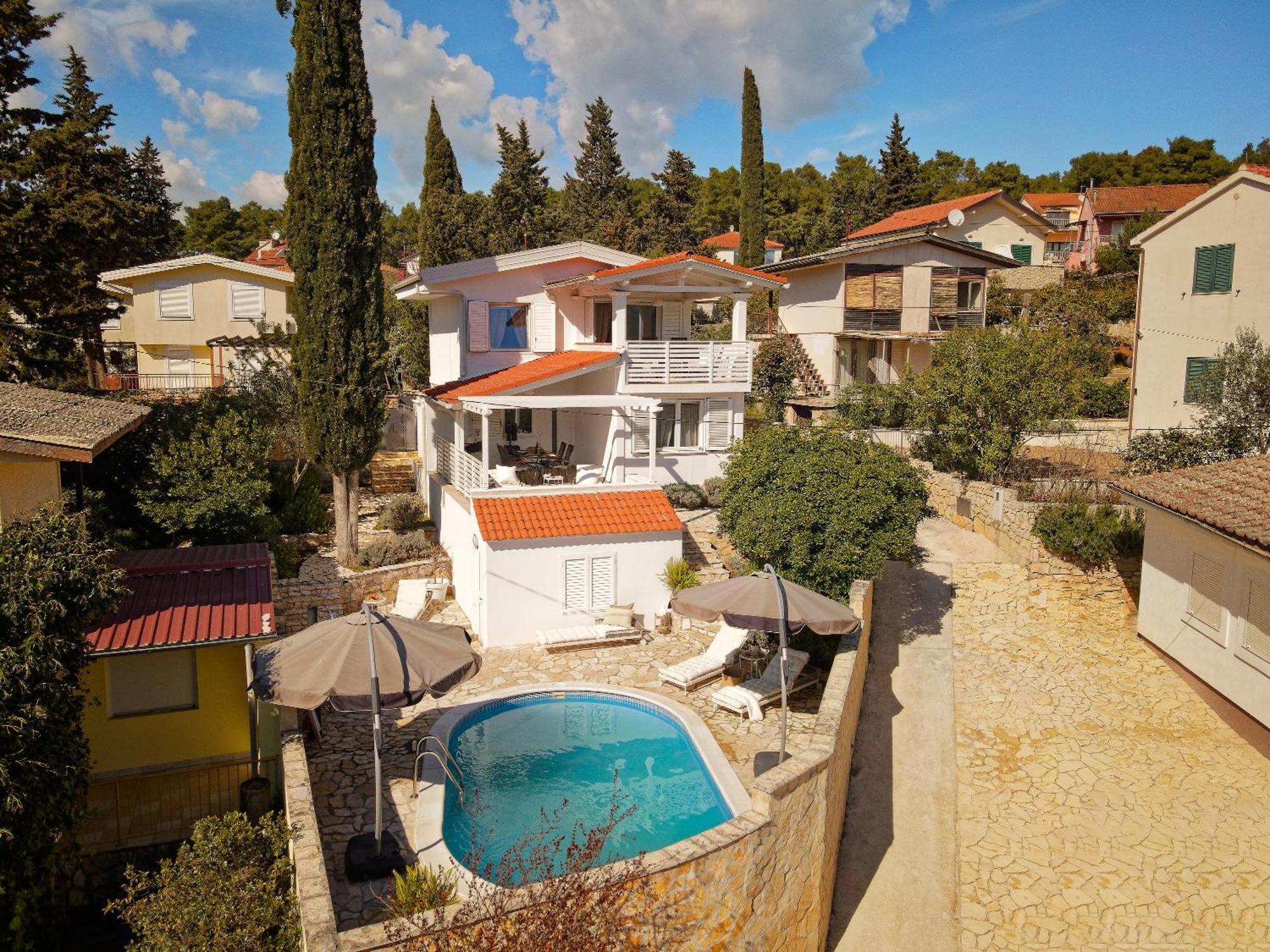 Villa Hvar With Pool Vrboska Esterno foto